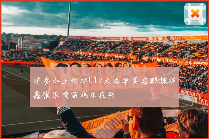 将参加土伦杯U19大名单吴启鹏魏祥鑫张家鸣苗润东在列
